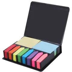 ルボナリエ 付箋 大容量セット 12種類 専用ケース付き 事務用品 (カラフル 12色) [カラフル 12色]