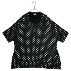 【トリココムデギャルソン】コート　ツイード　丸襟　厚手 Mサイズ 黒 tricot COMME des GARCONS(トリココムデギャルソン) 14AW Round