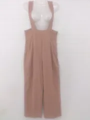 ◇ ◎ LOWRYS FARM ローリーズファーム シンプル 無地 タック サロペット サイズF ピンクベージュ系 レディース P  【1306100000476】