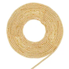 【数量限定】リングチェーン 耐久性 金属 3x2mm チェーン 小豆タイプ ジュエリー用 アズキチェーン アクセサリーパーツ 真鍮 ネックレス・ブレスレット・バッグなど 手芸用品 約5m入り 手作り素材 PandaHall 材料 PH ゴールド