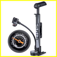 [特価商品]軽量 携帯用 120psi ミニフロアポンプ 大型ゲージ付き 仏式/英式/米式バルブ対応 携帯ポンプ ロードバイク/クロスバイク/ママチャリ/MTB用(GM-642) 空気入れ 自転車 GIYO