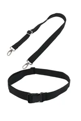 [CARRY ALL BEFORE ONE] ワンタッチバックル 作業ベルト ショルダーストラップ 2個セット 作業用 業務用 ポーチ用 ウエストポーチ用 ナースポーチ用 付け替え用 予備 交換用 ショルダーストラップとベル [ショルダー&ウエスト/ブラック]