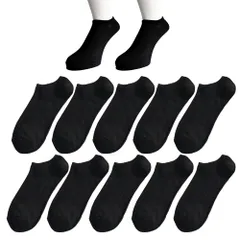 ソックス レディース くるぶし 靴下 ショート 綿混 薄手 春 夏 白 黒 無地 スニーカーソックス 10足セット (ブラック10足) C85 [ブラック10足] [23-25]