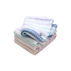 【新着商品】今治タオル 認定 フェイスタオル hiorie(ヒオリエ) ボーダージャガード リリック 4枚セット アソート2色01 日本製 今治ブランド 速乾 綿 コットン100％ 1