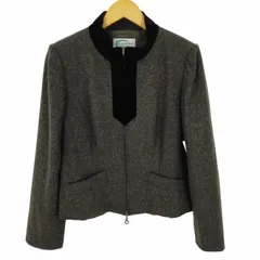 カルヴェン CARVEN ベロアコンビ ダブルジップジャケット レディース  42のサムネイル