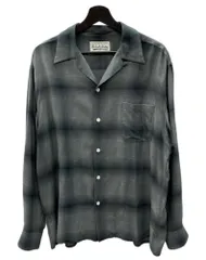 23SS ワコマリア オンブレチェックシャツ 長袖 ホワイトグレー　Mサイズ WACKO MARIA (ワコマリア) 23SS CHECK SHIRTS オンブレ チェック