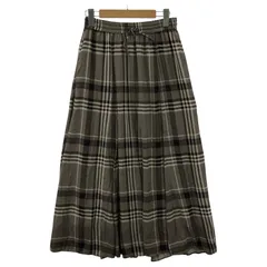 GLOBAL WORK グローバルワーク タータンチェック ギャザー フレアロングスカート sizeREG/チャコールブラウン