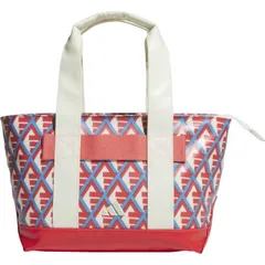 アディダス マルチカラードBOSプリント ラウンドバッグ 16×27×21cm アイボリー×セミブルーバースト #JMR79-IT3306 ADIDAS 新品 未使用