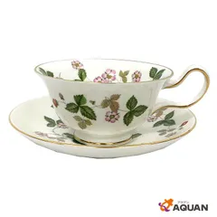 WEDGWOOD ウェッジウッド WILD STRAWBERRY ワイルドストロベリー ティーカップ＆ソーサー ピオニー 単品 未使用 aq11794
