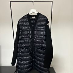 モンクレール MONCLER★ハイブリッドダウンニットカーディガン★ブラック★サイズS