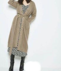 herlipto Belted Wool-blend Long Cardigan - メルカリ