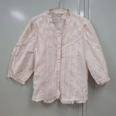 古着 バラ色の暮し コットンブラウス レディース 白 レース 上品