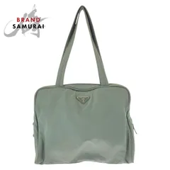 PRADA プラダ テスート 三角ロゴプレート グリーン カーキ シルバー金具 ナイロン トートバッグ ショルダーバッグ レディース 502206【中古】