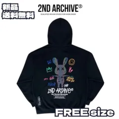 【韓国】（新品未使用　札なし）2NDARCHIVE カラフルウサギ パーカー 2025年最新】2ND archive パーカーの人気アイテム - メルカリ