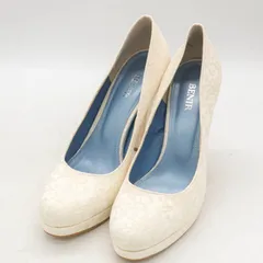 ベニル パンプス プラットフォーム ブランド ウエディングシューズ 靴 レディース 38サイズ ホワイト BENIR 【中古】