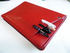 A4サイズ【Cover pocke付きノートカバー】２冊用■合皮■ワイン■