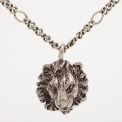GUCCI シルバー ライオンネックレス GUCCI(グッチ) / ネックレス/--/GLD/トップ有/メンズ/ライオン