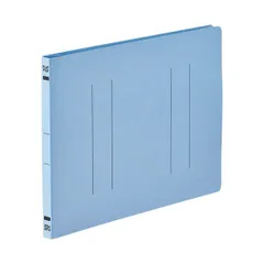 （まとめ）TANOSEEフラットファイルE（エコノミー） A4ヨコ 150枚収容 背幅18mm コバルトブルー 1パック（10冊）【×5セット】