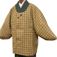 R-1233　和装コート　裄63.5センチ　黄系　レディース　着物用