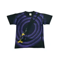 ヴィンテージ 90s ルーニートゥーンズ ダフィー ダック AOP Tシャツのサムネイル