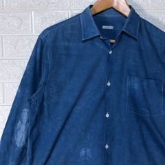 コモリ　ブルー　15AW　タイダイ　長袖シャツ