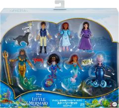 가격 인하 [특가품] 디즈니 Disney 실사 영화 [리틀 머메이드] 스토리 세트 미니 인형 [미니 인형 7 마리 · 미니 피규어 3 인] [옷 갈아 인형 · 놀이] [3 세 ~] 마텔