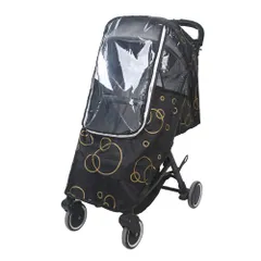 ☆ ブラック×マル ☆ レインカバー ベビーカー用 lyrc312 ベビーカーカバー レインカバー 雨 ベビーカー レイングッズ 防寒 カバー オールシーズン ベビー 赤ちゃん かわいい おしゃれ 花粉対策 雨対策 オシャレ ベビーカー用 日よけ 簡単 取付