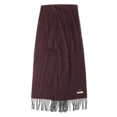 美品 BEAMS ビームス フリンジ ヘリンボーン カシミヤ ニット マフラー ストール ワインレッド ブランド カジュアル シンプル 無地【メンズ】のサムネイル