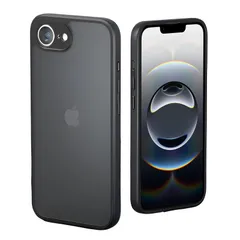 新品 Voltup For iPhone 16e 用 ケース iPhone SE4 ケース 米軍規格 耐衝撃 落下防止 すり傷防止 耐久性 滑り止め TPU+PC素材 軽量 アップル 16e 保護ケース (ブラック)
