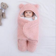 おくるみ ピンク くま 新生児 ベビー服 ベビー寝袋 抱っこ布団 出産祝い