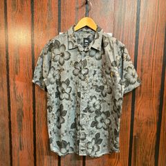 【むつ75-062402】Stussy レーヨン ハイビスカス ボタニカル TEE【併売】【中古】【メンズ】