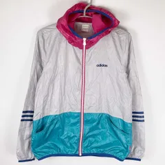 アディダス SC ウインドブレーカー ジャケット ナイロン パーカー L グレー AP4651 レディース ADIDAS スポーツ ランニングウェア