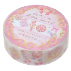【メール便】ECRIN HEUREUX エクランウルー マスキングテープ 箔押し15mmマステ 魔法少女 カミオジャパン デコレーション かわいい グッズ 