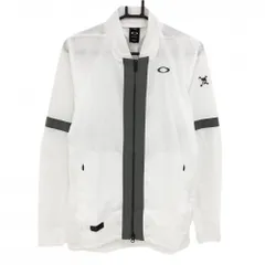 【新品】オークリー ジャケット 白×グレー 一部メッシュ 薄手 撥水 防風 ストレッチ メンズ M ゴルフウェア Oakley