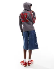 【送料無料】 デイジーストリート レディース カーディガン アウター Daisy Street zip up intarsia knit cardigan Gray