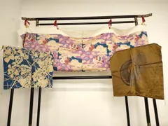 平和屋本店■打敷　内敷　香台掛　3点セット　吉祥花文　鶴丸文　法衣　寺院　仏具　仏教　僧侶　神職　装束　AAAU5620ja