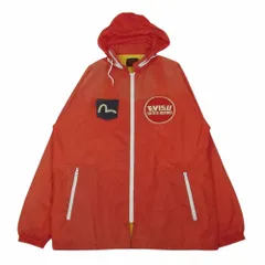 EVISU エヴィス SKATE BOARD カモメ ペイント ワッペン ナイロン ジップアップ ジャケット レッド系 40【中古】のサムネイル
