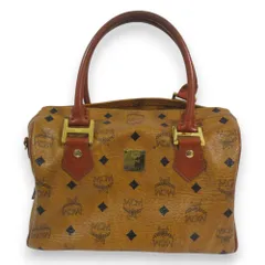 MCM ヴィンテージ レザーボストンバッグ MCM ミニボストンバッグ ヴィセトス ブラック レザー