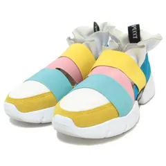 EMILIO PUCCI エミリオプッチ 靴 シューズ スニーカー ホワイト 白 37 24cm フリル ラッフル ゴムバンド シティアップ CITY UP MIAMIのサムネイル