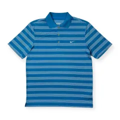 NIKE GOLF ナイキ ゴルフ ボーダー柄 半袖 ポロシャツ サイズ L /メンズ/ブルー