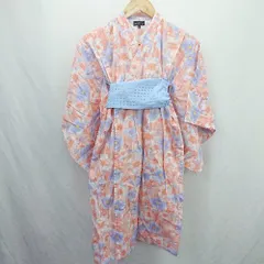 ◇ ⊂ グリーンレーベル リラクシング 花柄 半袖 膝丈 ワンピース サイズM ピンク　パープル系 レディース E  【1507160020675】