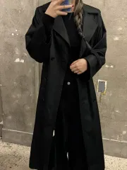 中古品　イブサンローラン YSL 膝丈コート　厚手　レディースサイズＬ 中古品イブサンローラン YSL 膝丈コート厚手レディースサイズL