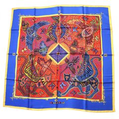 極美品◎フランス製 HERMES エルメス カレ90 レディース シルク100