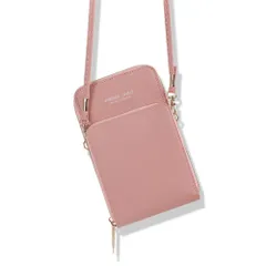 ☆ ピンク ☆ スマホポーチ 小物入れ ショルダー 大容量 かわいい ouszmdl301 スマホポーチ 入れたまま スマホショルダー スマホショルダーバッグ スマホショルダーポーチ ミニショルダーバッグ ショルダーバッグ お財布ポシェット スマホバッグ