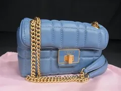 ■新品■未使用■ kate spade ケイトスペード エブリン レザー チェーン クロスボディ ショルダーバッグ ポシェット ブルー系 FA1097 □新品□未使用□ kate spade ケイトスペード エブリン レザー