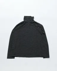 FilMelange フィルメランジェ WOLTER NEW ZEALAND MERINO WOOL TENJIKU black*white border ウォルター メリノウール テンジク タートルネック ニットのサムネイル