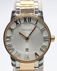 ティファニー TIFFANY&Co. アトラスドーム デイト YGコンビ クォーツ レディース