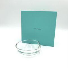 Tiffany&Co. ティファニー ビーンクリスタルアッシュトレイ プレート 小物入れ 灰皿 未使用品 箱付き