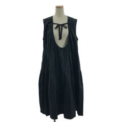 tao COMME des GARCONS / タオコムデギャルソン | 2022SS | コットン ティアードギャザー ノースリーブワンピース | S | ブラック | レディース