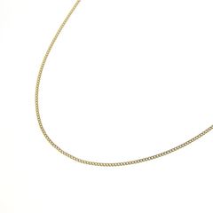 喜平チェーンネックレス K18 18金 2面カット 0.29φ 幅0.96mm 長さ40cm 約1.6g キヘイチェーン アジャスター付 （造幣局検定マーク刻印入）